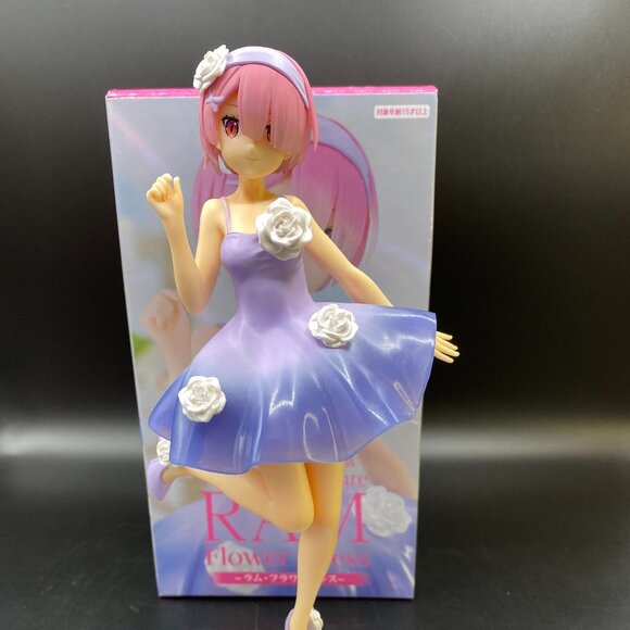 Re:Zero Rem & Ram Flower Dress Trio Try iT Figure FuRyu Set of 2 - Picture 4 of 16